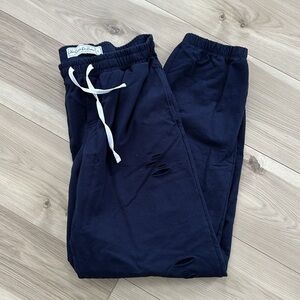 Navy distressed joggers by Lauriebelles/Lily & Lottie